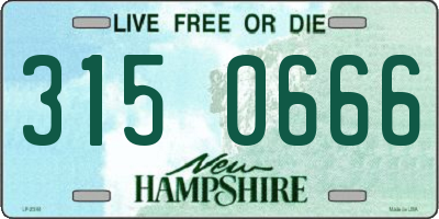 NH license plate 3150666