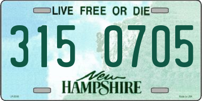 NH license plate 3150705