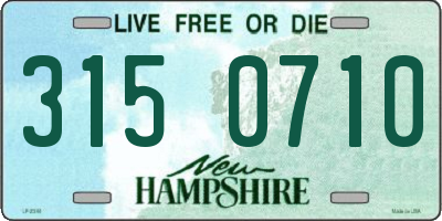 NH license plate 3150710