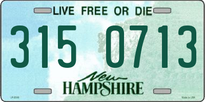 NH license plate 3150713