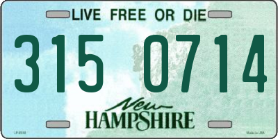 NH license plate 3150714