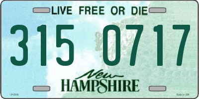 NH license plate 3150717
