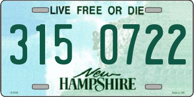 NH license plate 3150722