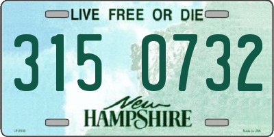 NH license plate 3150732