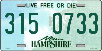 NH license plate 3150733