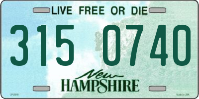 NH license plate 3150740