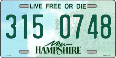 NH license plate 3150748