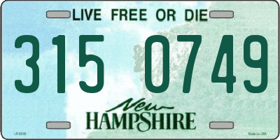 NH license plate 3150749