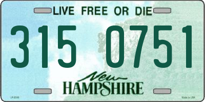 NH license plate 3150751