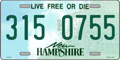 NH license plate 3150755