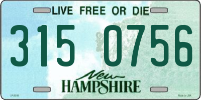 NH license plate 3150756