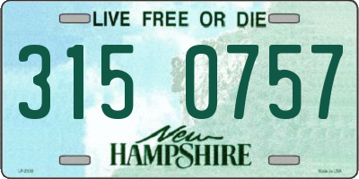 NH license plate 3150757