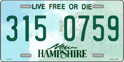 NH license plate 3150759