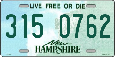 NH license plate 3150762