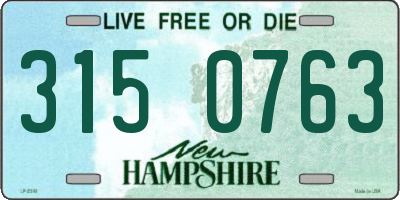 NH license plate 3150763