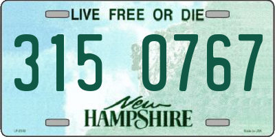 NH license plate 3150767