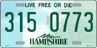 NH license plate 3150773