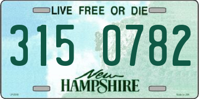 NH license plate 3150782