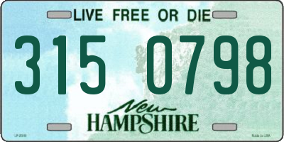 NH license plate 3150798