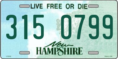 NH license plate 3150799