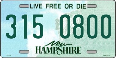 NH license plate 3150800