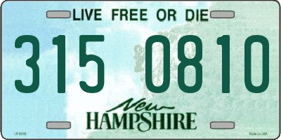 NH license plate 3150810