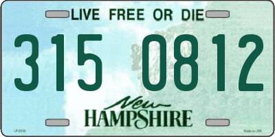 NH license plate 3150812