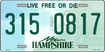 NH license plate 3150817