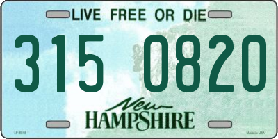 NH license plate 3150820