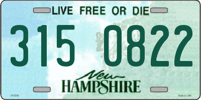 NH license plate 3150822