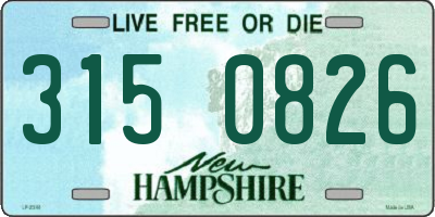 NH license plate 3150826