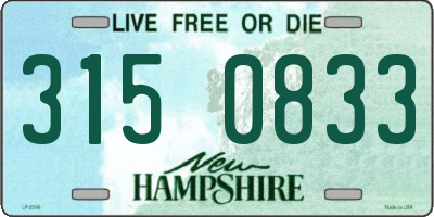 NH license plate 3150833
