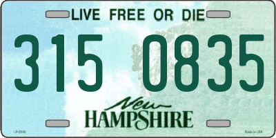 NH license plate 3150835