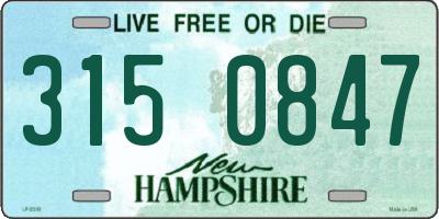 NH license plate 3150847