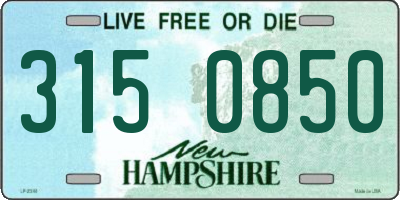 NH license plate 3150850