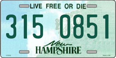 NH license plate 3150851
