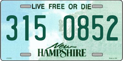NH license plate 3150852