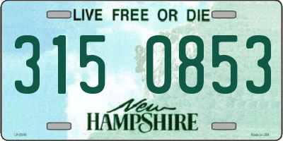 NH license plate 3150853