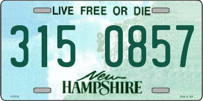 NH license plate 3150857