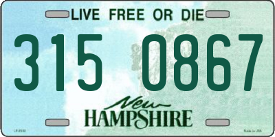 NH license plate 3150867