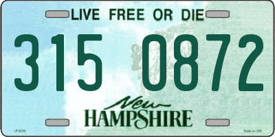 NH license plate 3150872