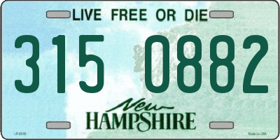 NH license plate 3150882