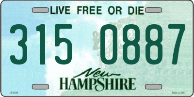 NH license plate 3150887