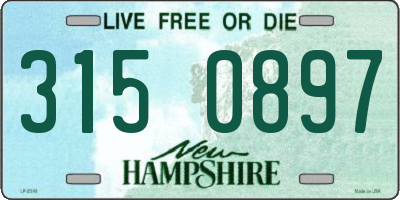 NH license plate 3150897