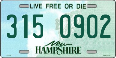 NH license plate 3150902