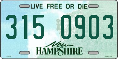 NH license plate 3150903