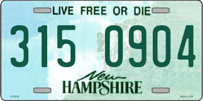 NH license plate 3150904
