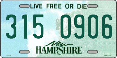 NH license plate 3150906