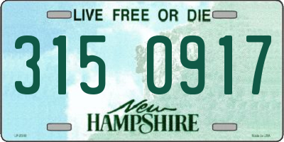 NH license plate 3150917