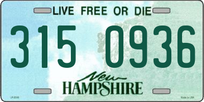 NH license plate 3150936